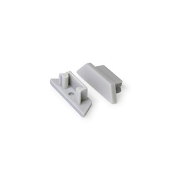 Alu / PVC profiler 1 stk. Endestykke ARC12 - Grå