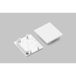 Alu / PVC profiler 1 stk. Endestykke VARIO30-02 - Hvit