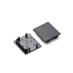 Alu / PVC profiler 1 stk. Endestykke VARIO30-02 - Svart