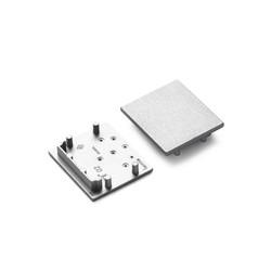 Alu / PVC profiler 1 stk. Endestykke VARIO30-02 - Sølvfarget