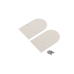 Ender 1 stk. Endestykke NAMI23 - Metall, beige lakkert