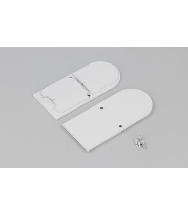 1 stk. Endestykke COMBO30-01A-D9 - Metall, hvit 1 stk. Endestykke COMBO30-01A-D9 - Metall, hvit
