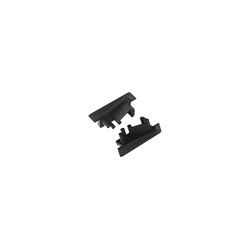 Ender 1 stk. Endestykke DIAGONAL10 - Med hull, svart