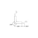 Profilsamler VARIO30-07 270DEG - opp / ned, anodisert