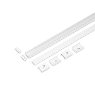 2m sett BEGTON12 + J SLIDE - Hvit