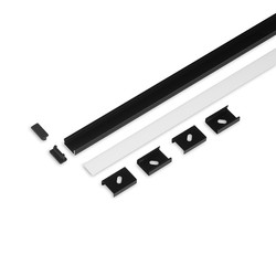 Sett 2m sett BEGTON12 + J SLIDE - Sort anodisert