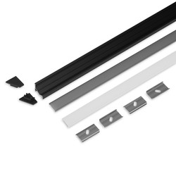 Sett 2m sett CORNER10.V2 + C CLICK - Svart anodisert