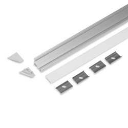 Sett 2m sett CORNER12.V2 + F CLICK - Anodisert