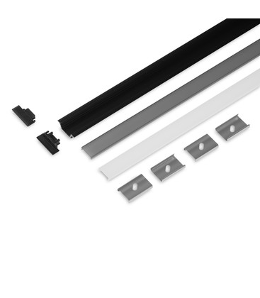 2m sett GROOVE10.V2 + C CLICK - Sort anodisert