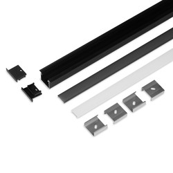 Sett 2m sett LINEA-IN20 + F CLICK - Sort anodisert