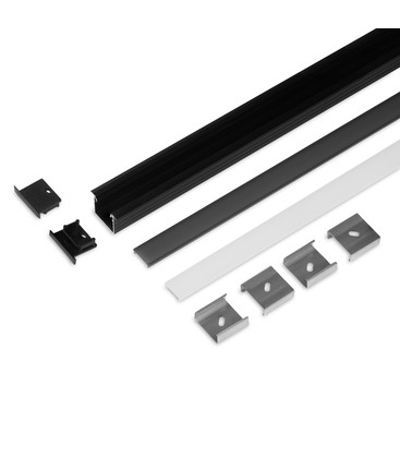 2m sett LINEA-IN20 + F CLICK - Sort anodisert