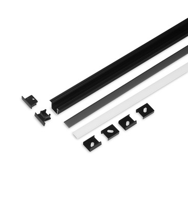 2m sett SMART-IN10 + C2 CLICK - Svart anodisert