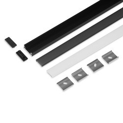 Sett 2m sett SURFACE14.V2 + F CLICK - Svart eloksert