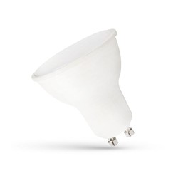 GU10 LED 6W LED spot - Melkehvit front, dimbar, 230V, GU10