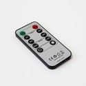 LED Blokklys sett i røkfarget glass Ø7,5cm, 3 stk, flammeeffekt - Inkl. fjernkontroll og timer, 10/12,5/15cm høy, ekte stearin