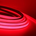 5m AnyCut Neon Flex 10x10 Rød LED strip - 8W/m, 12V, Ingen klippeavstand