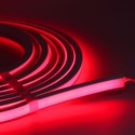 5m AnyCut Neon Flex 10x10 Rød LED strip - 8W/m, 12V, Ingen klippeavstand
