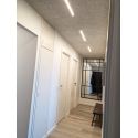 Trebetong/gips LED dimbar Skinnesett 4x120cm - Innfelt, Fjernkontroll dimbar, Akustilight inkl. ledninger og driver