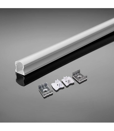 Monteringssett med diffuser - LED-Stripe, PCB, 20mm, Overflate, 2000x17.2x14.44mm, Hvit