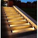 2 stk. Solcelle sensor trappelys - Bevegelse + skumringssensor, IP54