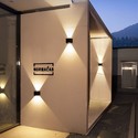 Solcelle sensor vegglampe - Svart, opp/ned, justerbar spredning skumringssensor, IP54