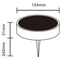 Solcelle sensor bedlys - Skumringssensor, spyd/vegg montering IP65