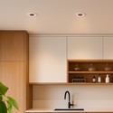 18W Blendefri RA90 CCT Downlight Ø106mm - 3 lysfarger, sort front, Hull: Ø95mm, Honeycomb