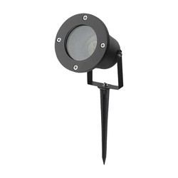 V-Tac GU10 hagebelysning med spyd - aluminium hus, svart, IP65