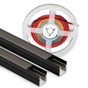 Lys til akustikkpanel, 240cm, svart - Komplett sett med aluprofil og CCT LED stripe