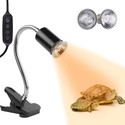 Reptil varmelampe UVA/UVB - 50W, klipsholder
