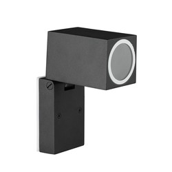  Justerbar vegglampe GU10 IP44, 1-veis, aluminium.