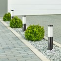 Pullertlampe med PIR-sensor E27 - Rustfritt stålhus (45 cm), Grå, IP44