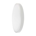24W LED Kuplampe - Mikrobølge Sensor, 3000K, Rund, Hvit Ramme, IP44