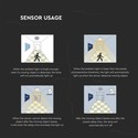 24W LED Kuplampe - Mikrobølge Sensor, 3000K, Rund, Hvit Ramme, IP44