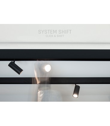System Shift Spot M - lys 44x157x178mm, 10W, 24°, svart, DALI System Shift Spot M - lys 44x157x178mm, 10W, 24°, svart, DALI