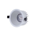 Dimbar RA99 innfellingsspot - 10W, Hull: Ø7,5 cm, Mål: Ø8,5 cm, hvit kant, 230V