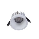 Dimbar RA99 innfellingsspot - 10W, Hull: Ø7,5 cm, Mål: Ø8,5 cm, hvit kant, 230V