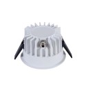 Dimbar RA99 innfellingsspot - 10W, Hull: Ø7,5 cm, Mål: Ø8,5 cm, hvit kant, 230V