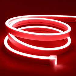 Tilbud Rød 8x16 CLIP-ON Neon Flex LED - 8W per meter, IP67, 24V
