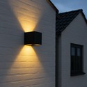 LEDlife CUBIC 6W Dimbar vegglampe - Sort, firkantet, opp/ned, justerbar, utendørs, IP65, inkl. lyskilde