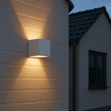 LEDlife CUBIC 6W væglampe - Hvit, firkantet, op/ned, justerbar, inde / ude, IP65, inkl. lyskilde