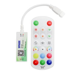 RGBIC LED strip tilbehør 12V/24V RGBIC 3-pin kontroller med fjernkontroll - Bluetooth, RF trådløs