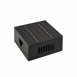 Tilbud Solcelle sensor vegglampe - Svart, roterbar, firkantet, skumringssensor, IP65