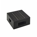 Solcelle sensor vegglampe - Svart, roterbar, firkantet, skumringssensor, IP65