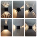 Solcelle sensor vegglampe - Svart, roterbar, firkantet, skumringssensor, IP65