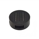 Solcelle sensor vegglampe - Svart, rund, justerbar spredning skumringssensor, IP54