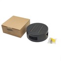 Solcelle sensor vegglampe - Svart, rund, justerbar spredning skumringssensor, IP54
