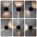 Solcelle sensor vegglampe - Svart, rund, justerbar spredning skumringssensor, IP54