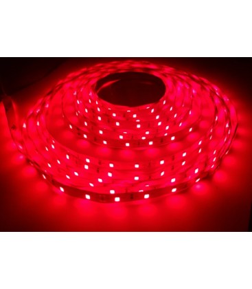 Rød 660 nm 14W/m 24V LED stripe - 5m, IP20, 60 LED per meter