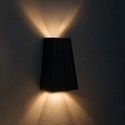 Solcelle sensor vegglampe - Sort, opp/ned, skumringssensor, IP54